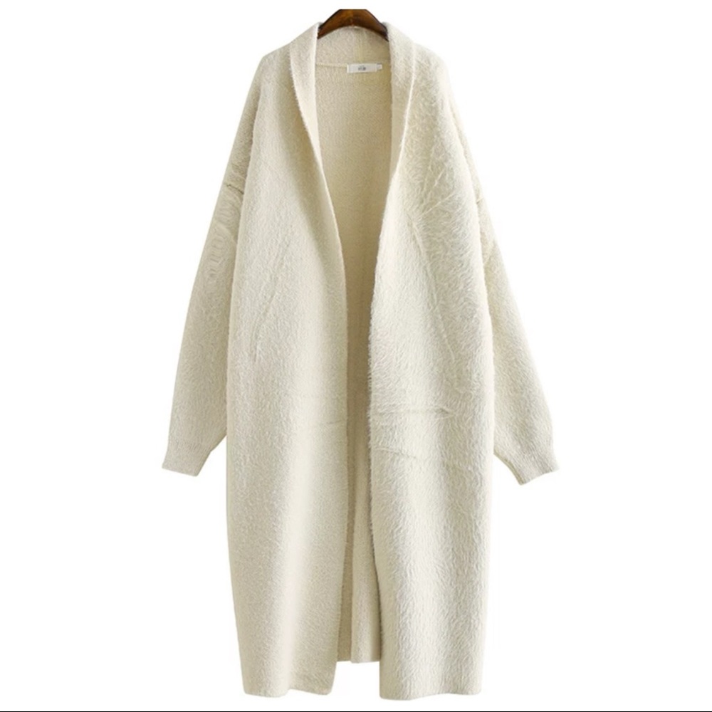 🌺 The Lukah Long Teddy Bear Soft Cardigan Sweater - Picture 7 of 11